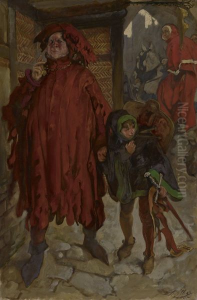 Sir John Falstaff with His Page (Act I, Scene ii) - view 1
