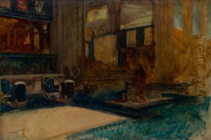 The Coronation of Edward VII, study of Westminster Abbey Interior by Edwin Austin Abbey