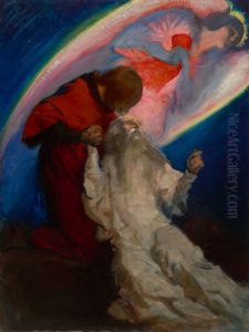 Amfortas Released by Galahad, study for The Quest of the Holy Grail murals, Boston Public Library by Edwin Austin Abbey