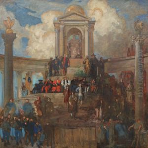 Study for The Apotheosis of Pennsylvania, House of Representatives Chamber, Pennsylvania State Capitol, Harrisburg by Edwin Austin Abbey