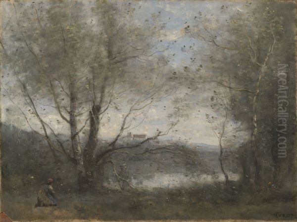A Pond Seen through the Trees - view 1