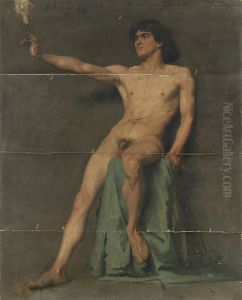 Male Nude Study by Pascal Dagnan-Bouveret