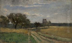 Landscape along a Country Road by Charles-Francois Daubigny