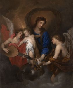 Virgin and Child with Music-Making Angels by Sir Anthony Van Dyck