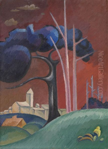 Landscape with Factory by Lake, II - view 1
