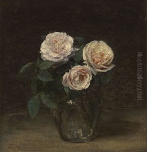 Still Life with Rose by Henri Fantin-Latour