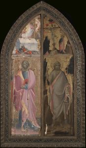 Saint James Major and Resurrection, Saint John the Baptist and Crucifixion by Giovanni dal Ponte
