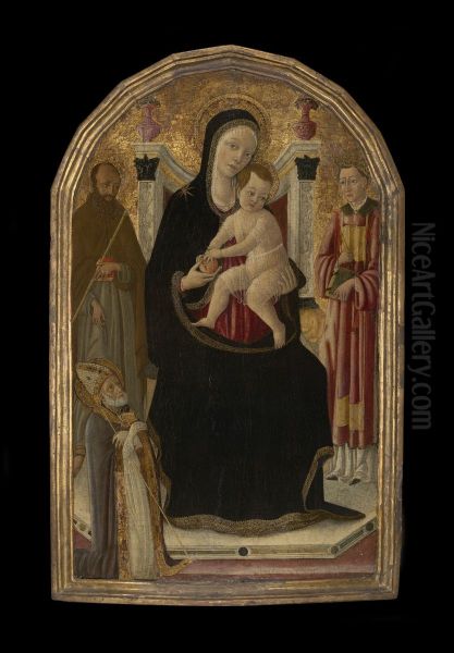 Virgin and Child Enthroned with Three Saint - view 1