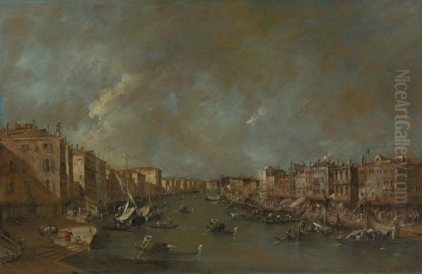 View of the Grand Canal from the Ponte di Rialto - view 1