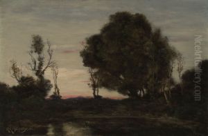 Landscape at Dusk by Henri Harpignies