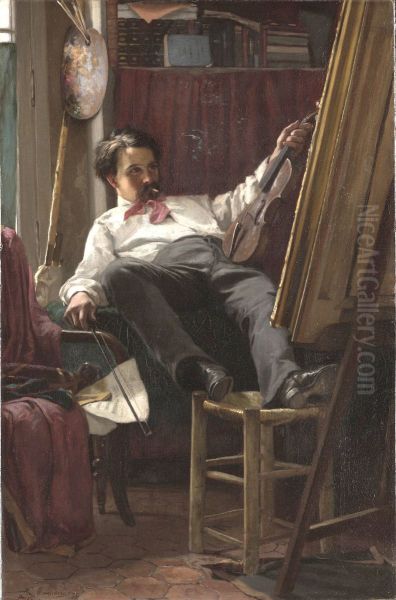 Self-Portrait of the Artist in His Studio - view 1