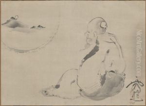 Old Scholar and Mind Landscape by Ike no Taiga