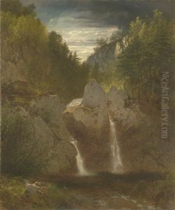 Rocky Pool, Bash-Bish Fall by John Frederick Kensett
