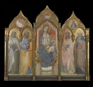Virgin and Child Enthroned with Saint by Lippo D'Andrea