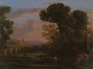 Pastoral Landscape by Claude Lorrain (Claude Gellee)