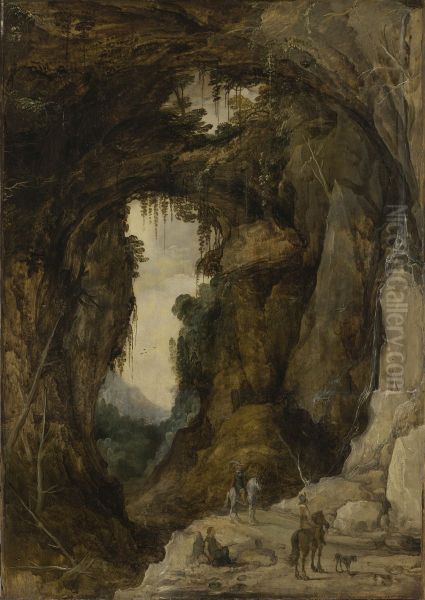 Landscape with Grotto and a Rider - view 1