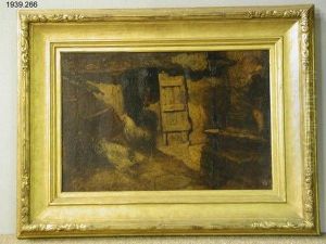 The Barnyard by Adolphe Joseph Thomas Monticelli