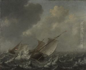 Vessels on a Choppy Sea by Jan Porcellis