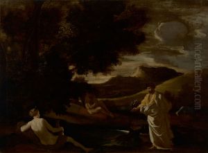 King Midas Turns an Oak Branch to Gold by Nicolas Poussin
