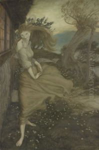Undine at the Window by Arthur Rackham