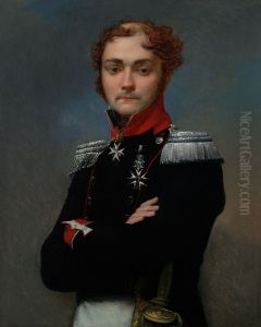 Portrait of Charles-Louis Regnault, an Officer from the Napoleonic War by Jean-Baptiste Regnault