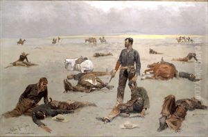 What an unbranded cow has cost by Frederic Remington