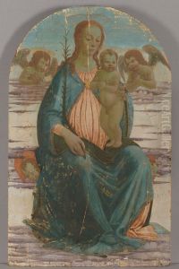 Virgin and Child with Angels Seated on Cloud