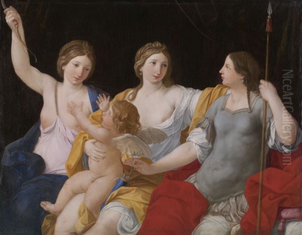 Venus, Juno, and Minerva, with Cupid - view 1