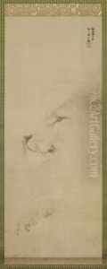 Head of a Lion by Takeuchi Seiho