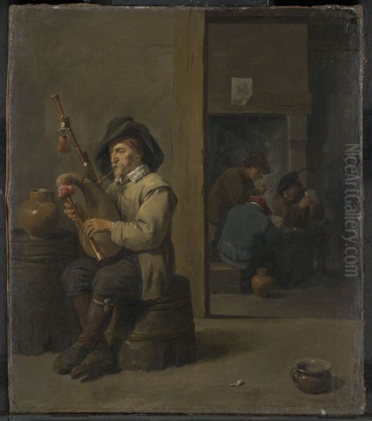 Bagpiper in an Inn - view 1