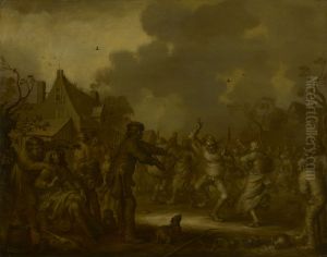 Peasants Dancing by Adriaen van de Venne