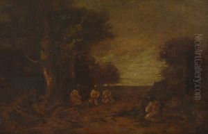 Moonlit Landscape with Indian by Ralph Albert Blakelock