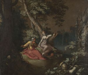 Landscape with Vertumnus and Pomona by Abraham Bloemaert