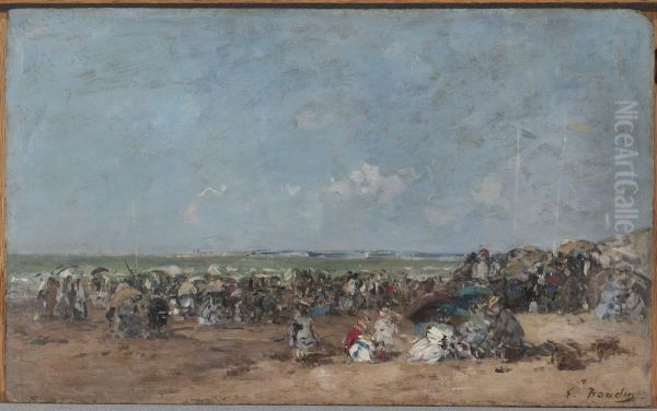 Beach Scene in Trouville - view 1