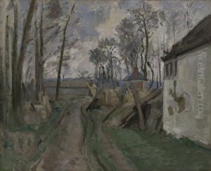 A Village Road near Auver by Paul Cezanne