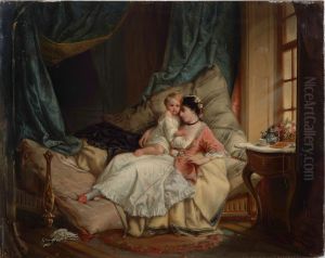 Mother with a Child by Constant Wauters