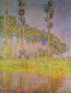 Les Trois arbres, printemps by Claude Oscar Monet