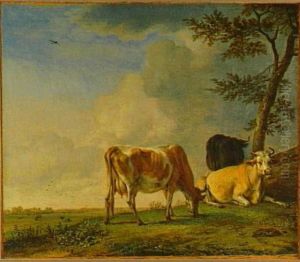 Three Cows in a Meadow