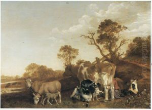 Cattle with a Milkmaid by Paulus Potter