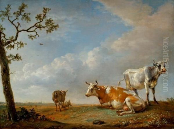 Animals Resting in the Pasture - view 1