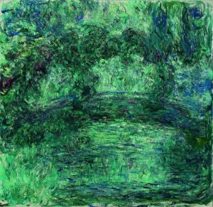 The Japanese Bridge over the Water Lilies Pond in Giverny by Claude Oscar Monet