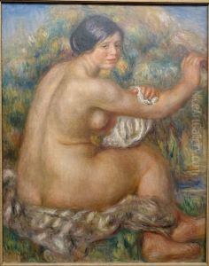 Banhista enxugando o braco direito by Pierre Auguste Renoir