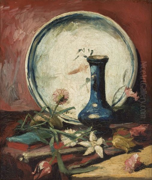 Nature Morte au Plat et aux Fleurs - view 1