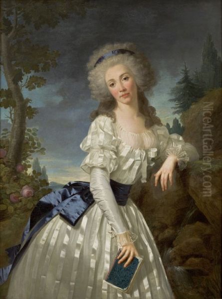 Portrait de dame tenant un livre - view 1