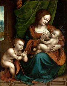 The Virgin Nursing the Child with St. John the Baptist in Adoration