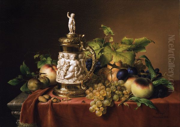 Still-life of fruits and ivory tankard - view 1