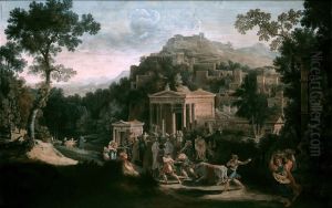 Ancient city at the foot of a mountain