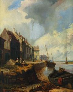 Village De Normandie Dans Un Estuaire
