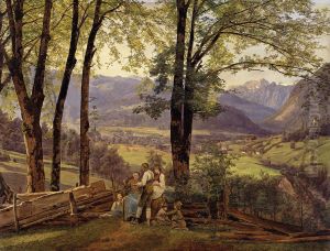 View of Ischl by Ferdinand Georg Waldmuller