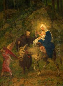 Flucht nach Agypten by Hans Thoma